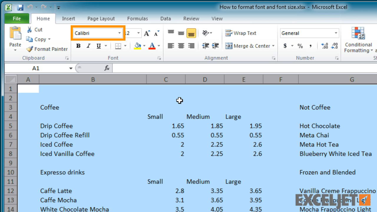 Excel tutorial How to format font and font size in Excel